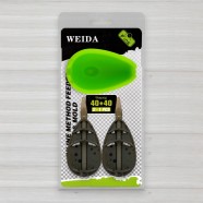 Набір фідерних годівниць Флет з силіконовою пресформою Weida XHJ-03, 2+1, 40г